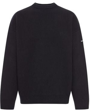Balenciaga Logo-Patch Jumper - Blue