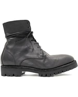 Guidi Horse Leather Lace-Up Boots - Black