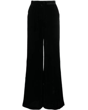 Alberta Ferretti Velvet Palazzo Trousers - Black