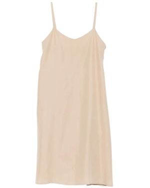 A Tentative Atelier Satin-Finish V-Neck Midi Dress - White