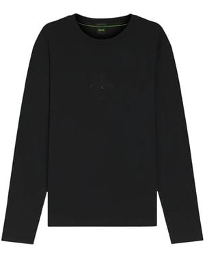 HUGO Togn Mirror long-sleeved T-shirt - Negro