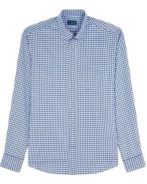 Paul & Shark Gingham Cotton Shirt - Blue