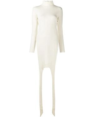 Ambush Apron Jersey Roll Neck Top - White