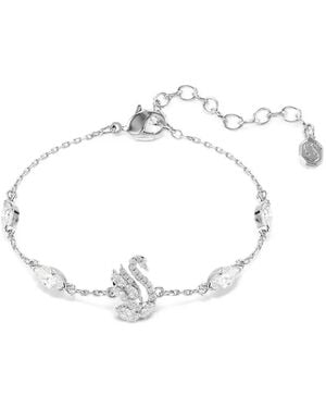 Swarovski Schwan-Armband Mit Kristallen - Weiß
