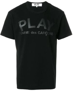 COMME DES GARÇONS PLAY ロゴ Tシャツ - ブラック