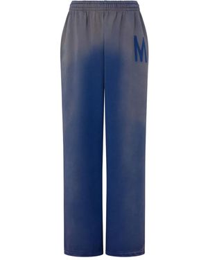 Moschino Logo-Detail Ombre-Effect Track Pants - Blue