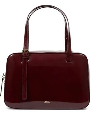 A.P.C. Sac À Dos Virginie À Logo Imprimé Et Détail De Boucle - Purple