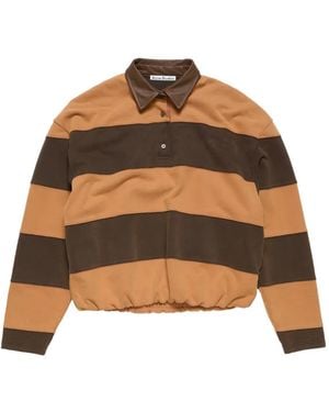 Acne Studios Polo de rayas con manga larga - Multicolor