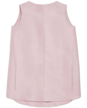 Balenciaga Robe Courte Sans Manches À Silhouette Cocon - Pink