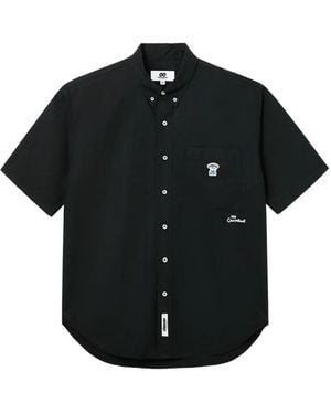 Chocoolate Buttoned Short-Sleeve Shirt - Black