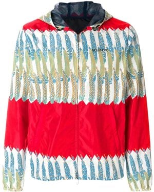 Valentino Garavani Patterned Zipped Jacket - Red