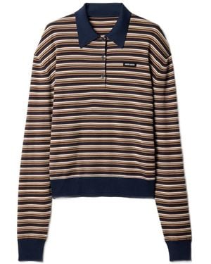 Miu Miu Wool Polo Shirt - Black