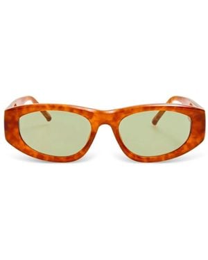 The Attico X Linda Farrow Maya Tortoiseshell-Effect Sunglasses - Brown