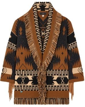 Alanui Dreamscape Cardigan Mit Fransendetail - Braun