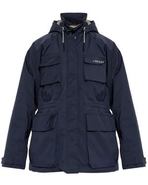Rethinkit Studios Logo-Patch Hooded Jacket - Blue