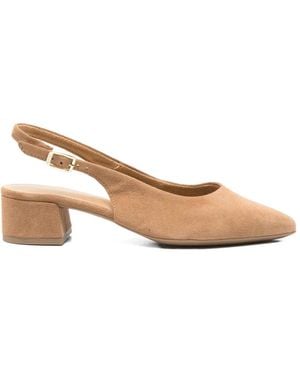 Tamaris Suede Slingback Pumps - Natural