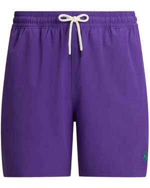 Polo Ralph Lauren Zwembroek Met Geborduurd Trekkoord - Paars