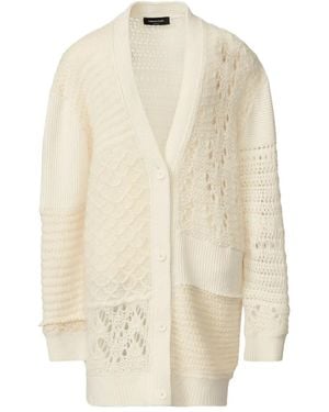 Fabiana Filippi Patchwork Ribbed Cardigan - Natural