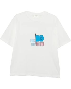 3Dici T-Shirt Met Grafische Print - Wit