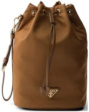 Prada Re-Nylon Pouch - Brown