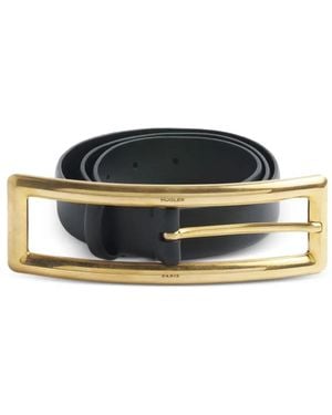 Mugler Rectangular-Buckle Belt - Black