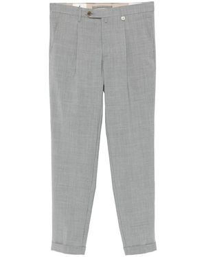 Myths Pleated Cuffed Trousers - Grey