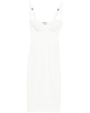 Elisabetta Franchi Sleeveless Midi Dress - White