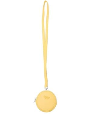 Maison Kitsuné Cloud Leather Coin Purse - Metallic