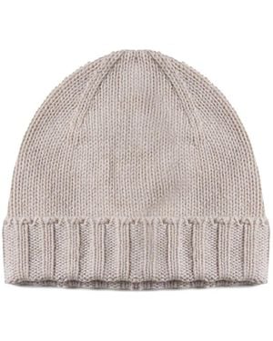 John Galliano Ribbed Wool Beanie - Grey