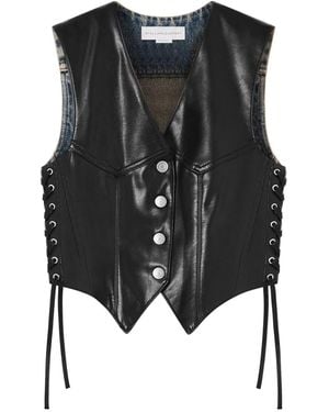 Stella McCartney Button Lace-Up Gilet - Black