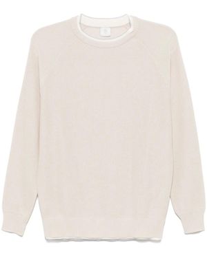 Eleventy Cotton Crew Neck Jumper - White