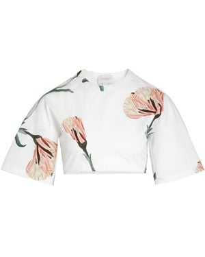 Giambattista Valli Cropped-Tanktop aus Baumwolle - Weiß