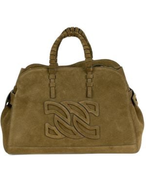Casadei Mini Park Avenue Suede Tote Bag - Green