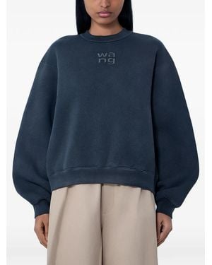 Alexander Wang Sweat À Logo Brodé - Bleu