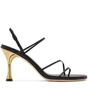 STUDIO AMELIA Helix Strappy Sandals - White