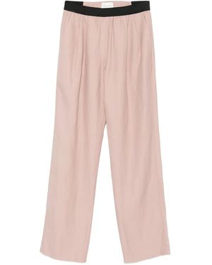 Loulou de Saison Pantalon À Design Plissé - Rose