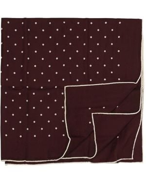 Destin Polka-Dot Wool Scarf - Purple