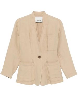 Isabel Marant Soraya Single-Breasted Jacket - Natural