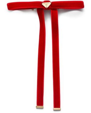Prada Barrette En Velours - Red