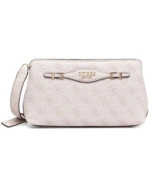 Guess Borsa A Tracolla Con Placca Logo - Neutro