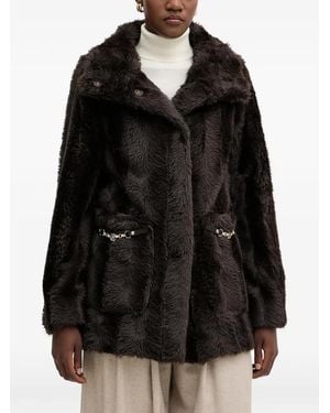 Fracomina Chain Detail Coat - Black