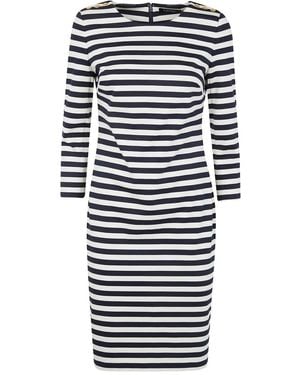 Ralph Lauren Striped Midi Dress - Blue