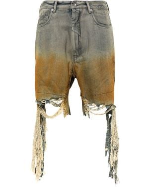 Rick Owens Pantalones vaqueros cortos rasgados - Neutro