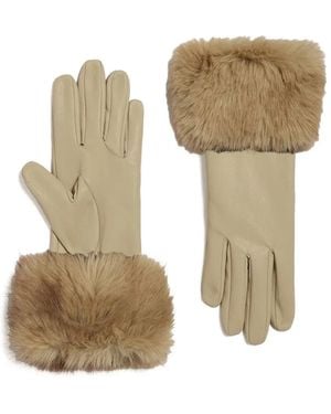 Apparis Betty Handschuhe Mit Besatz Aus Faux Fur - Natur