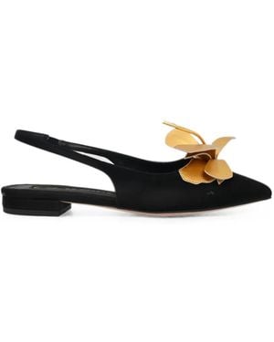 Kat Maconie Nelli Floral-Detail Ballet Flats - White