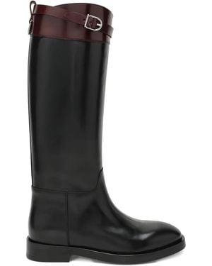 DURAZZI MILANO Bottines Ceinturées À Bout Rond - Black