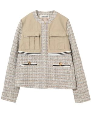 Undercover Tweed Paneled Jacket - White