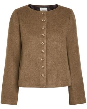Reformation Lucia Buttoned Jacket - Natural