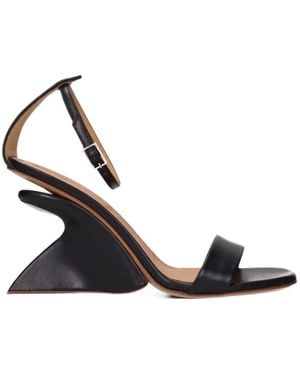 Off-White c/o Virgil Abloh Sculptural-Heel Leather Sandals - Black