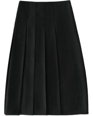 Studio Nicholson Asymmetrischer Faltenrock - Schwarz